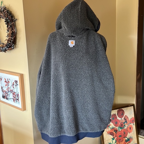 CARHARTT Size 3X RainDefernder Thrashed Paint-Splotch Zipper Down Casual Hoodie - Picture 3 of 16